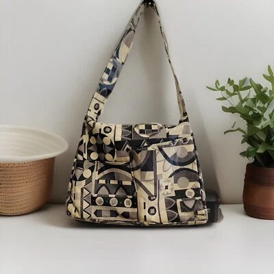 Bolso de Hombro Paul Joseph Cuero Genuino Azul Hecho en EE. UU. Diseño Geométrico Nuevo Foto 1 de 4