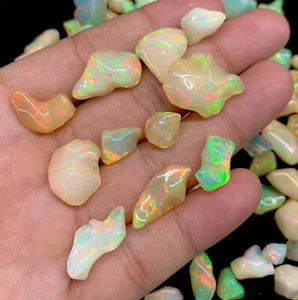 Polish Raw Ethiopian Opal, AAA+ Top Quality Beige Smooth Opal Raw Crystal Opals - Picture 1 of 7