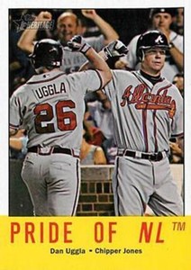 #138 Pride of NL (Dan Uggla / Chipper Jones) - Atlanta Braves - 2012 Topps Herit