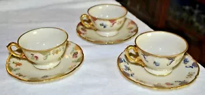 qty 3, BEAUTIFUL VINTAGE SUISSE LANGENTHAL DEMITASSE CUP & SAUCERs - Picture 1 of 7