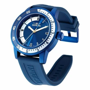 Invicta Men's 45mm Specialty Triple Blue Case Bezel Silicone Quartz SS Watch - Picture 1 of 1
