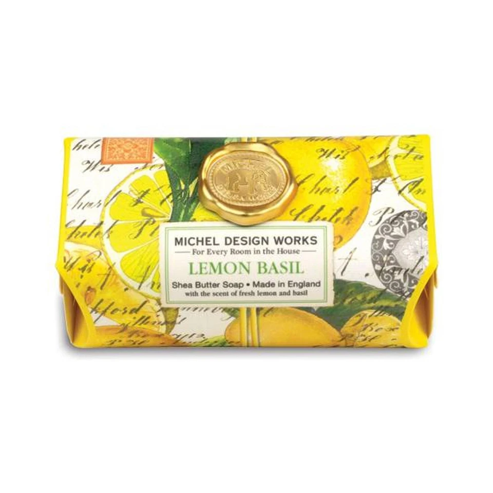 Michel Design Works Lemon Basil 8.7 Oz Large Bar Shea Butter Soap SOAL8