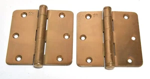 2 BRASS NOS 3 1/2 X 3 1/2 HINGES ORGINAL BOX - Picture 1 of 5