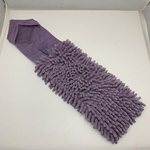 Norwex Chenille Hand Towel BacLock Purple Plush Hanging