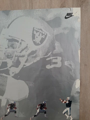 Vintage Bo Jackson Oakland Raiders Go BO Poster From Nike Rare NFL OG LAS VEGAS Cover