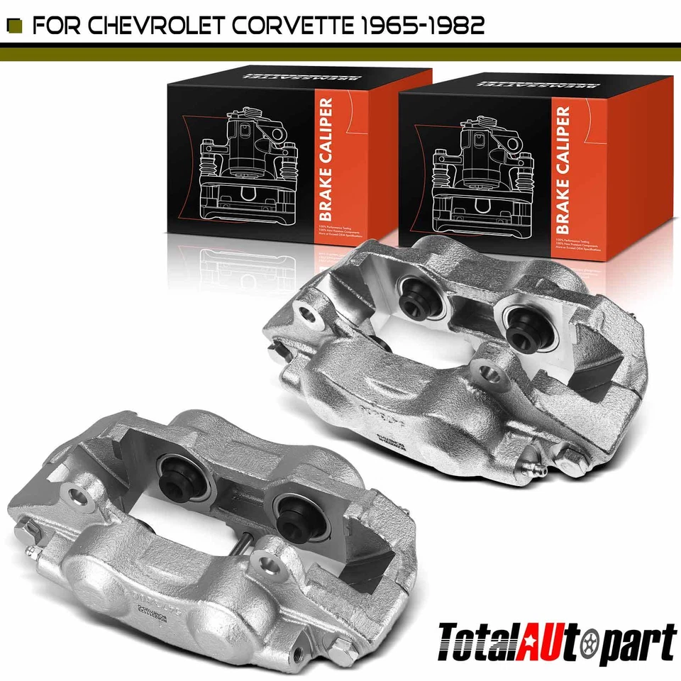 2Pcs Brake Caliper 4 Pistons Rear Left & Right for Chevrolet Corvette 1965-1982 - Image 1 of 4