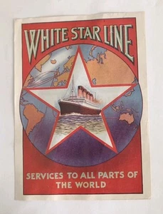 White Star Line Leaflet Services To All Parts Of the World Vintage Route Flyer - Picture 1 of 10
