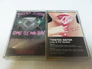 Twisted Sister Cassette Tape Lot Of 2 Vintage 80s Metal Come Out and Play & Lov - Picture 1 of 2