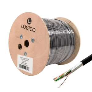 Cat5e Shielded Cable 1000ft STP/FTP Ethernet Network Direct Burial Bare Copper - Picture 1 of 5