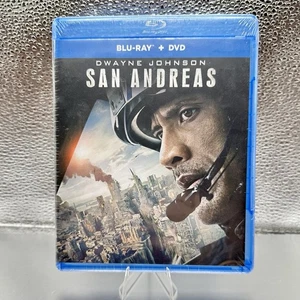 San Andreas Blu-ray + DVD 2015 ~ Dwayne Johnson Carla Gugino ~ New Sealed NIB - Picture 1 of 6