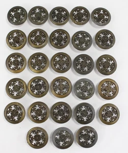 (28) Vintage Reclaimed Fleur De Lis Round Cabinet Drawer Dresser Knobs - Picture 1 of 6