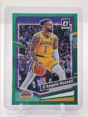 D'ANGELO RUSSELL 2023-24 DONRUSS OPTIC GREEN GLITTER PRIZM LAKERS /77 Q5739 - image 1 of 2