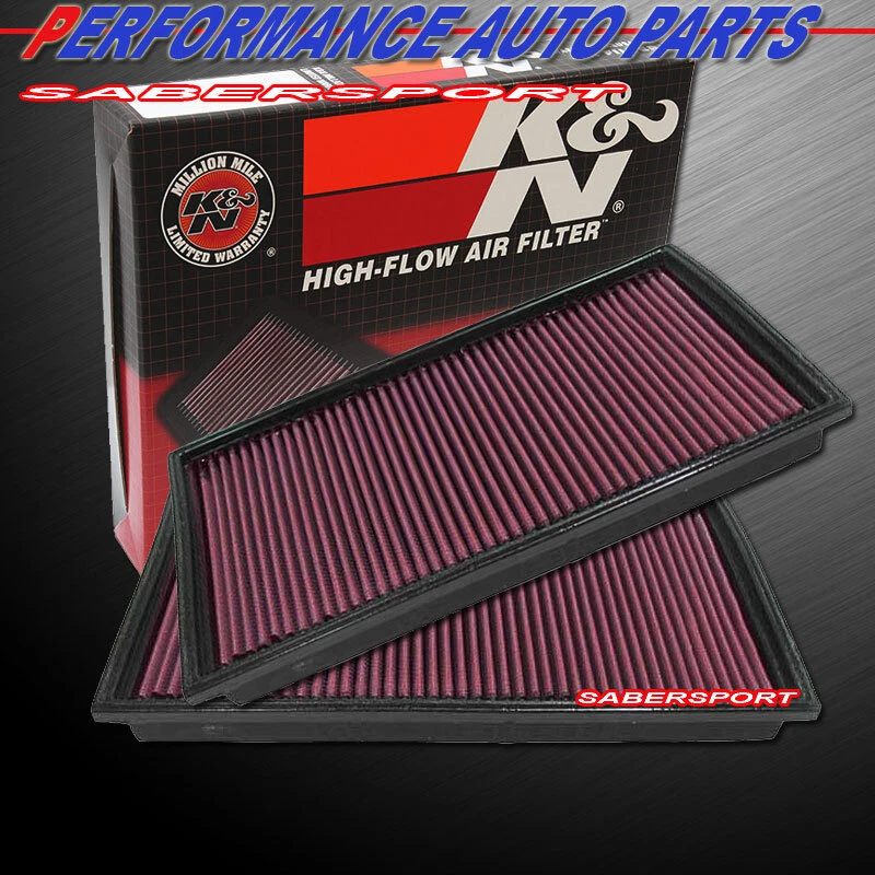 Dos filtros de admisión de aire K&N 33-2183 para Mercedes C43 AMG 1997-2001 y más Foto 1 de 1