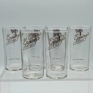 6 antike Epping's 7UP Kentucky Club Ginger Ale Soda Brunnen Glas Tassen Cs4 Vintage - Bild 1 von 11