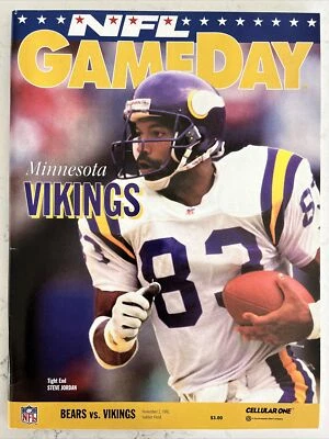 NFL GameDay Program November 2, 1992 Vikings Vs Bears,Clean! (B51) - Image 1 of 2
