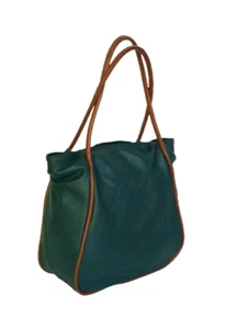 Green Leather Bag Tote Fashion Purse Everyday Handbag - Picture 1 of 7