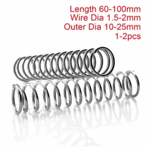 60-100mm Compression Spring 1.5-2mm Wire 304 Stainless Steel Pressure Springs - Picture 1 of 12