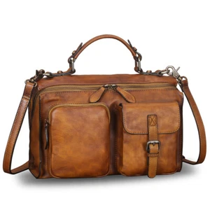 Genuine Leather Purse and Handbag Women Satchel Classical Crossbody Shoulder Bag - Picture 1 of 16