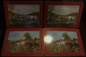 Juego de 4 manteles de caza Fox Hunt para almuerzo trasero de corcho - Imagen 1 de 6