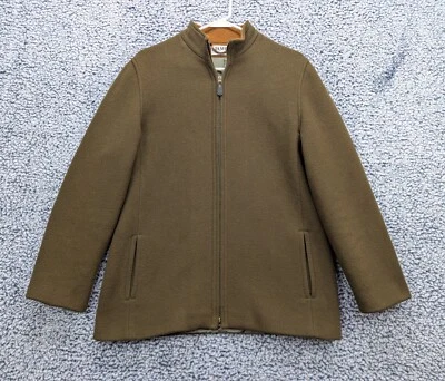 James Peter James Wool Cashmere Tweed Jacket Mens M Full Zip Outdoor Army Green - Image 1 of 4