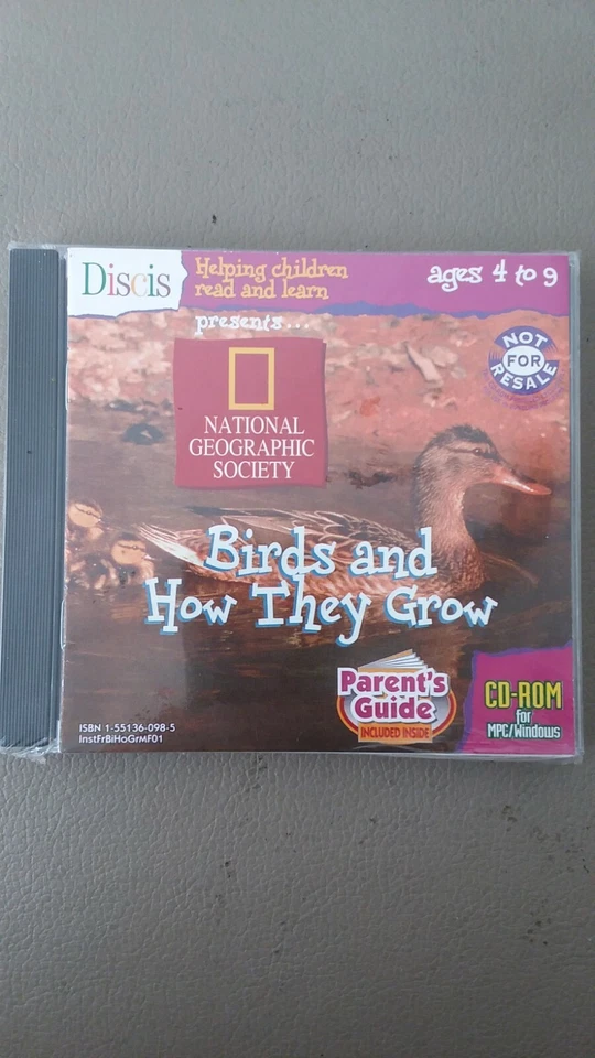 NATIONAL GEOGRAPHIC - Birds and How They Grow (WIN/MAC CD-Rom) Ages 4 - 9 - Image 1 of 1