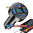 4 Ports Car Charger LED Digital Display Fast Charging Phone Adapter (Style 1)