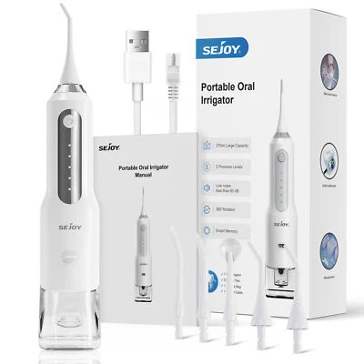 SEJOY Cordless Water Flosser Dental Oral Irrigator Traveling Teeth Cleaner Floss - Image 1 of 4
