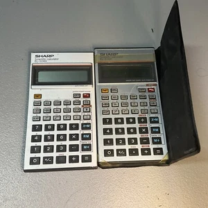 Lot Of 2 Sharp Scientific Calculator EL 506H & EL 506P (w/case) - Both Working - Picture 1 of 4