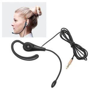 Call Center Headset Ear Hook Single Sided 3.5Mm Customer Service Headphone W HEN - Picture 1 of 24