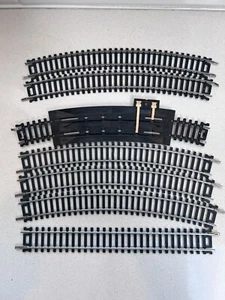 LIFE LIKE 18" R Rerailer Terminal Steel Train Track & 5 Curved Track HO Gauge + - Picture 1 of 19