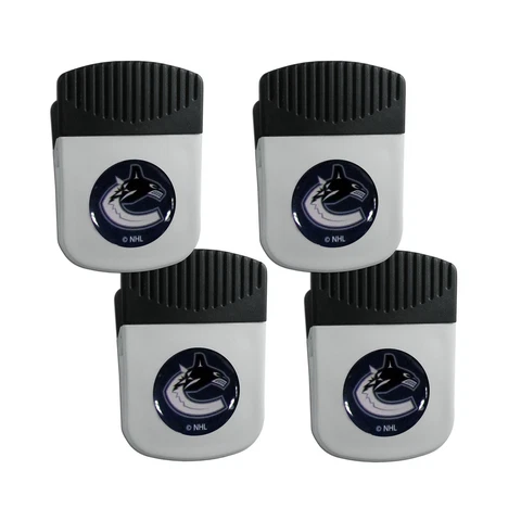 NHL Siskiyou Sports Fan Shop Vancouver Canucks Chip Clip Magnet 4 pack Team C Cover