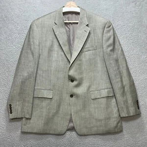 Lauren Ralph Lauren Sakko Herren Grau Blazer 48R Fischgrät Seide Wollmischung - Bild 1 von 9