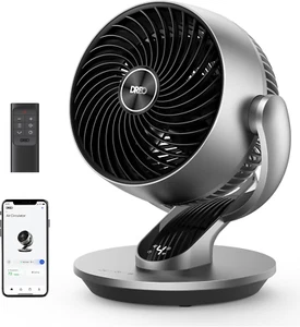 Smart Fan for Bedroom,120° Vertical and 90° Oscillating Fan with Remote/Voice, 1 - Picture 1 of 12