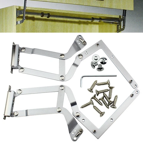 1 Set Cabinet up Stay Door Lift Up Furniture Pneumatic Arm Mechanism Hinges Cover