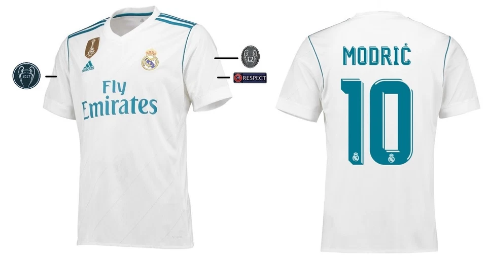 Trikot Adidas Real Madrid 2017-2018 Home UCL - Modric 10 I Heim Champions League