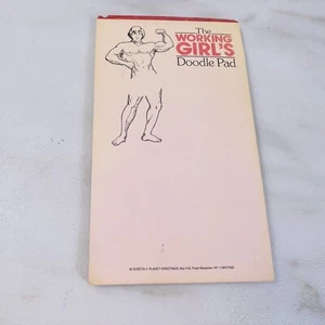 Vtg Working Girl’s Doodle Pad 1980s Funny Notepad Naked Man Sketch 90% Full - Picture 1 of 6