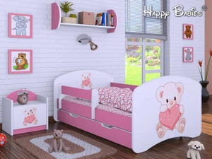 3 teiliges Set Jugendzimmer Kindermöbel Zimmermöbel "Bärchen mit Herz'' rosa - Bild 1 von 1