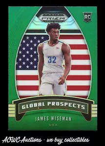 2020 Prizm Draft Picks Green Prizm #97 James Wiseman RC - Picture 1 of 2