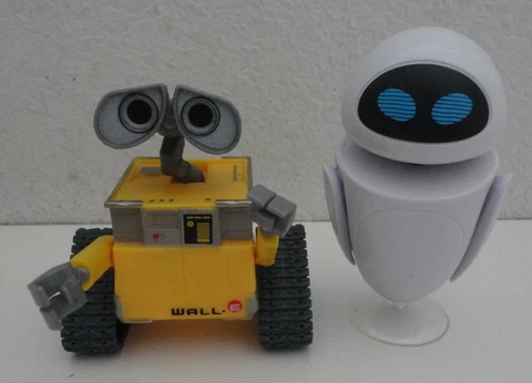 Disney Pixar WALL-E & EVE Action Figure Set Lot w/ 4" Posable Robots Mattel 2019 Cover
