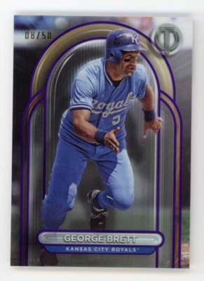 2024 Topps Tribute George Brett Purple /50 #50 Acetate Royals SP - Image 1 of 2