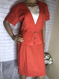 Traje Falda Sheri Martin Dos Piezas Vintage Talla 14 Petites Nuevo Sin Etiquetas Rayón, Poliéster - Imagen 1 de 14