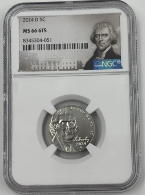 2024 D Jefferson Nickel KEY DATE  5c NGC MS 66 6FS ⭐READY 2 SHIP⭐LOW MINTAGE - Image 1 of 2