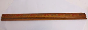 Regla de madera doble cara The Eyesaver de colección 12" SFR&B Co. Seneca Falls regla de Nueva York - Imagen 1 de 11