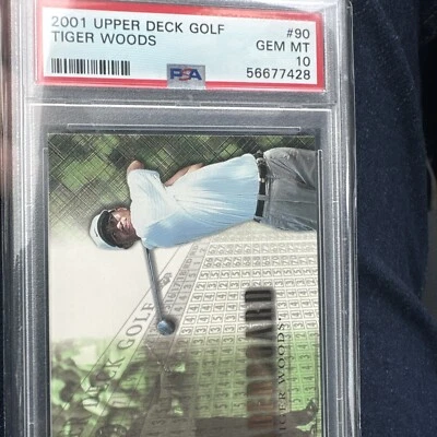 2001 Upper Deck - Leaderboard #90 Tiger Woods (RC) - Image 1 of 4