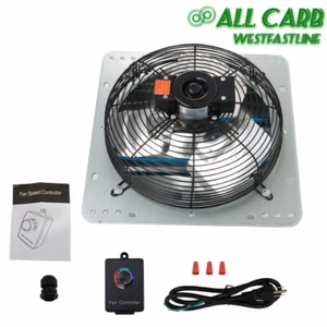 12 In Shutter Exhaust Fan High Speed Wall Mounted Aluminum For Greenhouse Garage - Picture 1 of 12