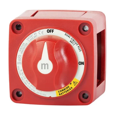 Nuevo interruptor de batería Blue Sea Systems 6011 serie m Mini Dual Circuit Plus™ - rojo Foto 1 de 2