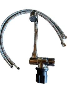 RV Single Handle Bathroom Faucet | Steel with Chrome Finish - Bild 1 von 17