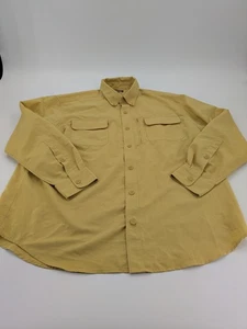 Duluth Trading Button Up Men's XL Gold Fishing Shirt Long Sleeve Vents Cool Plus - Picture 1 of 5
