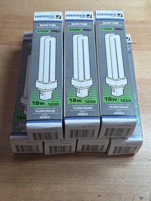 Base fluorescente compacta 4100K 18W 1200 lumens tubo quádruplo G24D-2 - Imagem 1 de 2