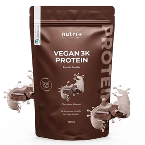 Veganes Protein Pulver 1000g - Eiweiß Shake Vegan - Nutri+ Proteinpulver Beutel - Bild 1 von 122
